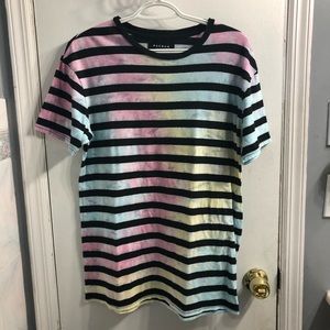 ❣️ 4/$20 - Striped Tie Dye Short Sleeve Tee Shirt